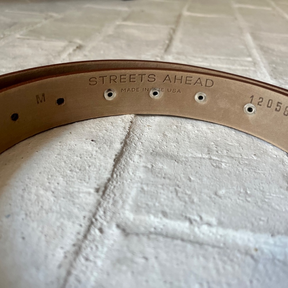 Streets Ahead (made in USA) leather belt (medium) style 12058 - Picture 2 of 3